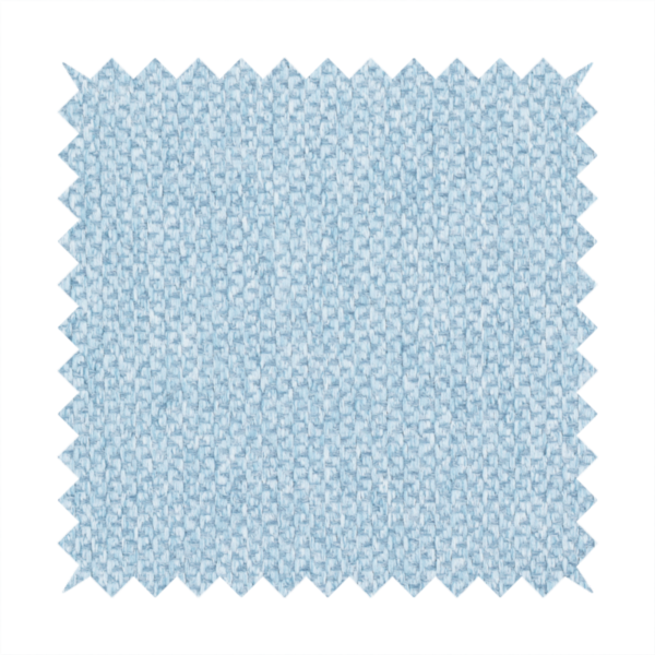 This fabric features a tight, structured basket weave in a soft, airy powder blue.