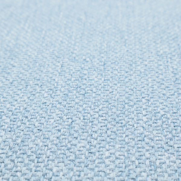 This fabric features a tight, structured basket weave in a soft, airy powder blue.