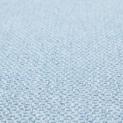 This fabric features a tight, structured basket weave in a soft, airy powder blue.