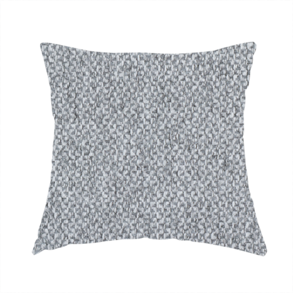 The fabric used to create this handmade cushion is a  fabric features a tight, structured basket weave in a versatile, deep charcoal grey.