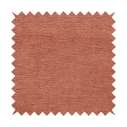 A vibrant, warm terracotta or rust-coloured weave. It features a dense, structured texture with horizontal ribbing and a consistent, slightly nubby finish that adds depth and character.