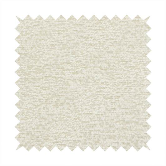 A light, creamy ivory weave with a refined, textured appearance. It is crafted with a dense, nubby construction that creates a subtle horizontal ribbing effect, providing both visual dimension and a soft, tactile quality.