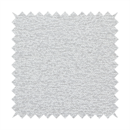 A clean, contemporary light-grey and white weave. It is crafted with a dense, nubby construction that creates a subtle horizontal ribbing effect, providing both visual dimension and a soft, tactile quality.