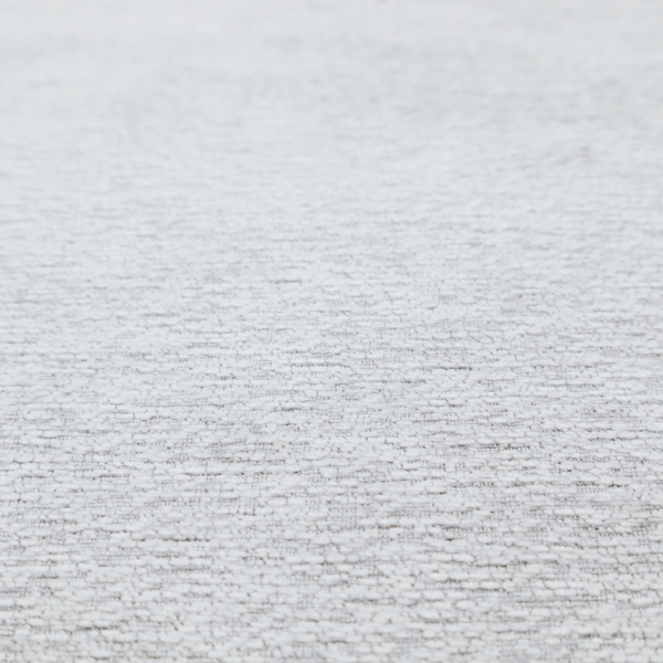 A clean, contemporary light-grey and white weave. It is crafted with a dense, nubby construction that creates a subtle horizontal ribbing effect, providing both visual dimension and a soft, tactile quality.