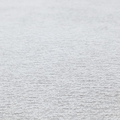 A clean, contemporary light-grey and white weave. It is crafted with a dense, nubby construction that creates a subtle horizontal ribbing effect, providing both visual dimension and a soft, tactile quality.