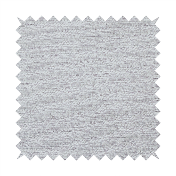 A refined, soft grey and white two-tone weave. It is crafted with a dense, nubby construction that creates a subtle horizontal ribbing effect, offering both visual dimension and a cosy, tactile quality.
