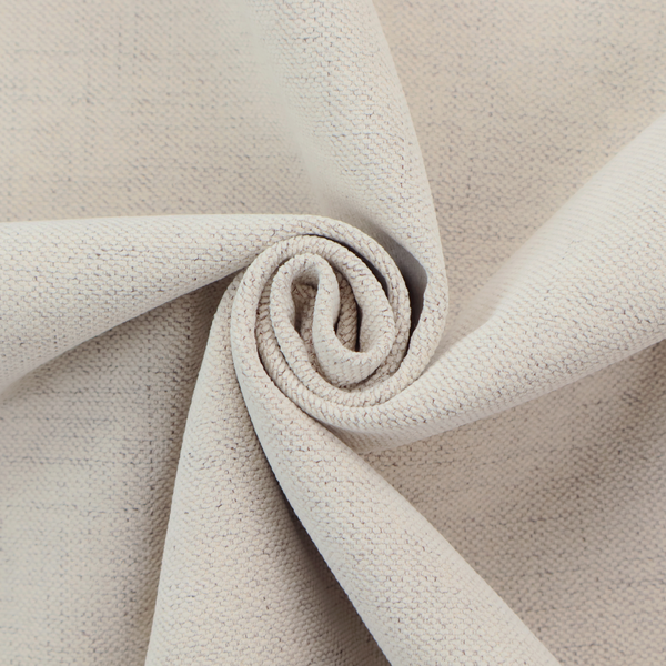 A textured woven fabric in a warm off-white, light cream, or pale beige shade.
