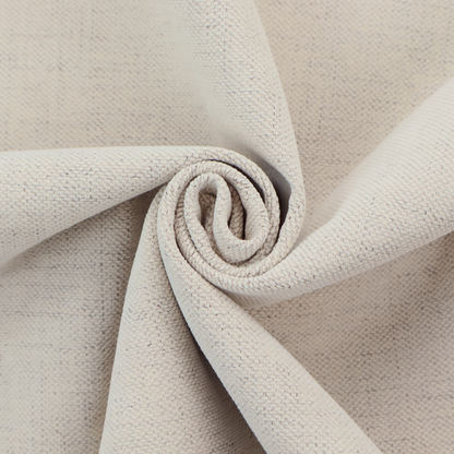 A textured woven fabric in a warm off-white, light cream, or pale beige shade.