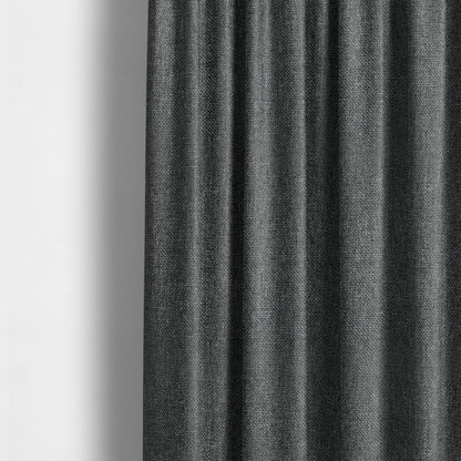 Astro Textured Basket Weave Plain Grey Colour Upholstery Fabric CTR-34 - Made To Measure Curtains