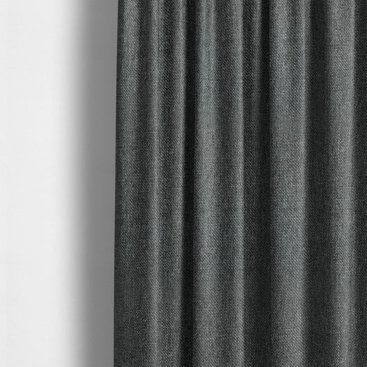 Astro Textured Basket Weave Plain Grey Colour Upholstery Fabric CTR-34 - Made To Measure Curtains