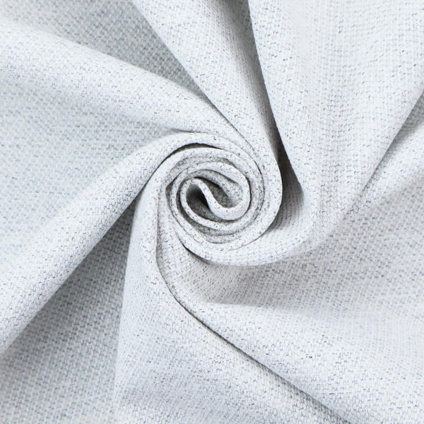 A textured silver woven fabric with a subtle metallic sheen.