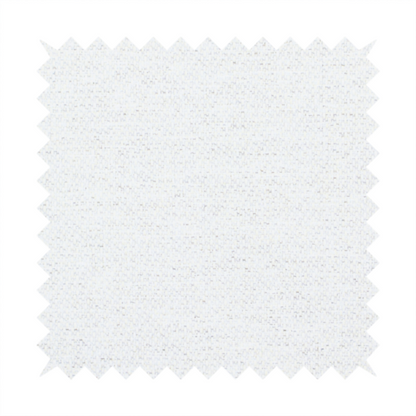 A white woven upholstery fabric with a subtle, textured grain.