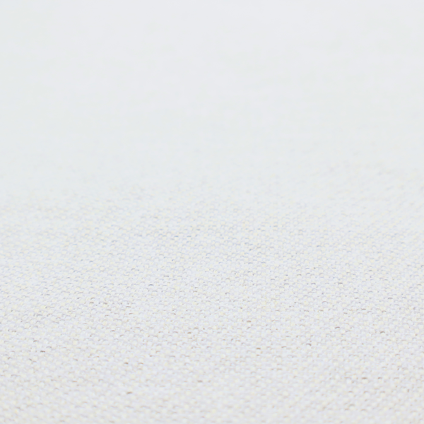 A white woven upholstery fabric with a subtle, textured grain.