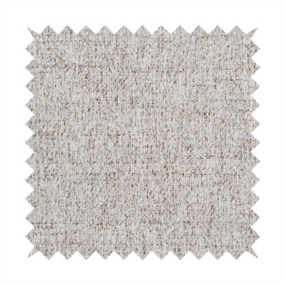 A taupe and grey upholstery fabric with a dense, multi-tonal textured weave.