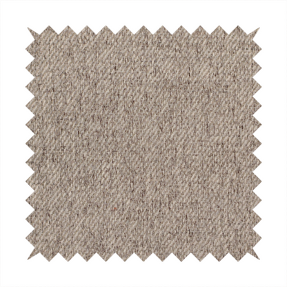 A warm grey and brown upholstery fabric with a dense, diagonal textured weave.