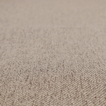 A warm grey and brown upholstery fabric with a dense, diagonal textured weave.