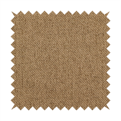A golden-brown upholstery fabric with a dense, diagonal textured weave.