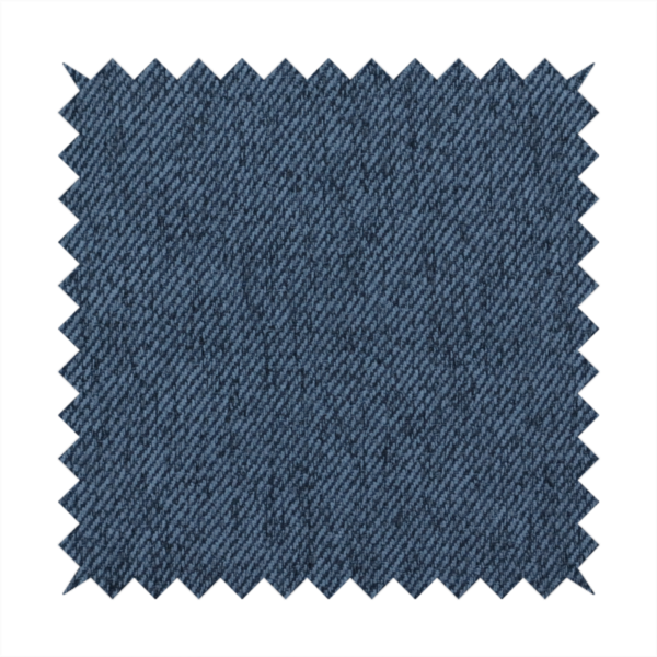 A navy blue upholstery fabric with a dense, diagonal textured weave.