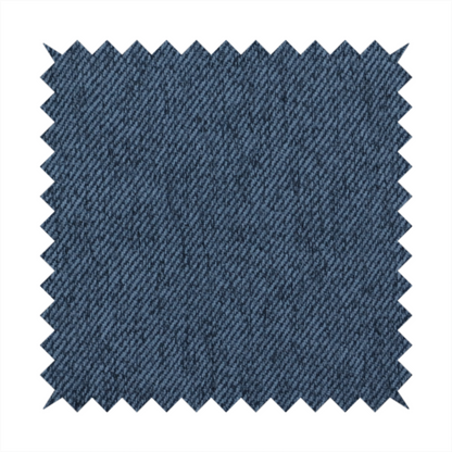 A navy blue upholstery fabric with a dense, diagonal textured weave.