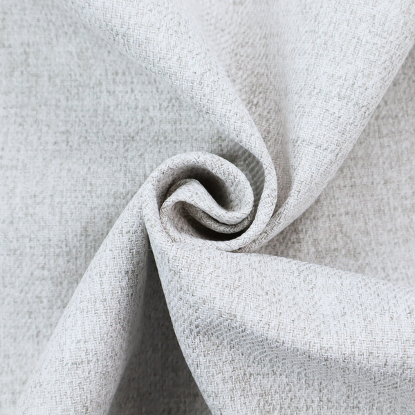 A light grey upholstery fabric with a fine, dense textured weave.