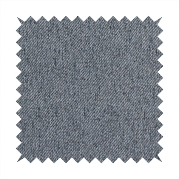 A charcoal grey upholstery fabric with a dense, diagonal textured weave.