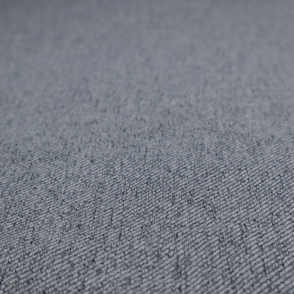 A charcoal grey upholstery fabric with a dense, diagonal textured weave.