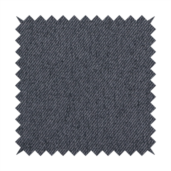 A charcoal grey upholstery fabric with a dense, diagonal twill weave.