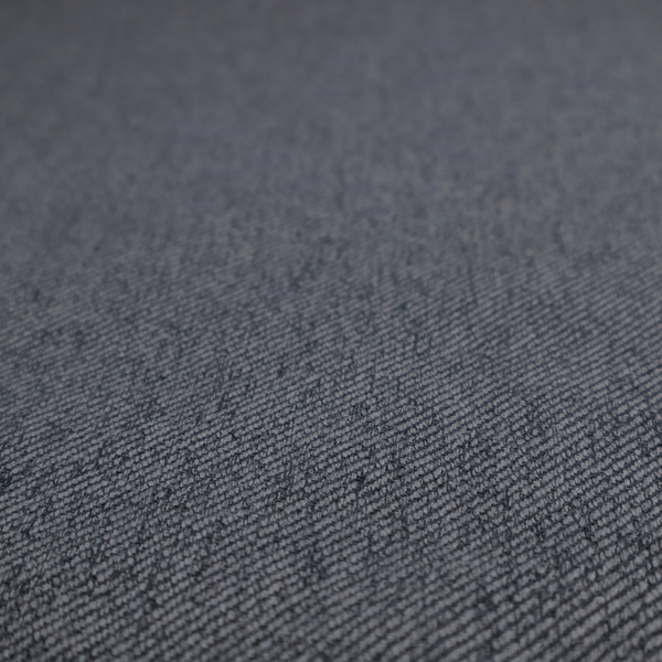 A charcoal grey upholstery fabric with a dense, diagonal twill weave.