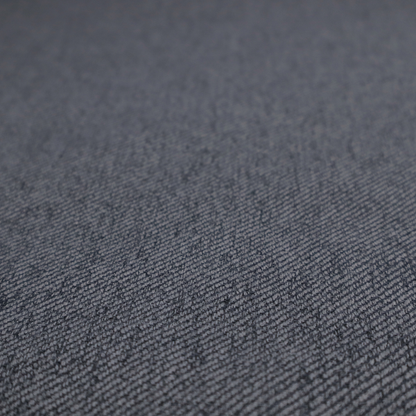 A charcoal grey upholstery fabric with a dense, diagonal twill weave.