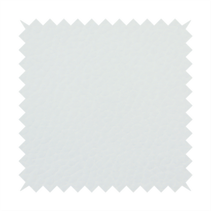 A bright white faux leather fabric featuring a subtle, pebbled texture.