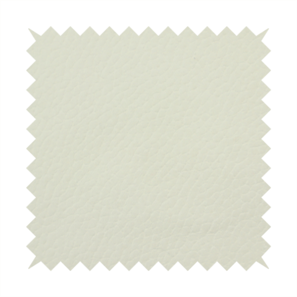 Boston Faux Leather Upholstery Fabric in a warm cream colour, featuring a classic pebbled grain texture.