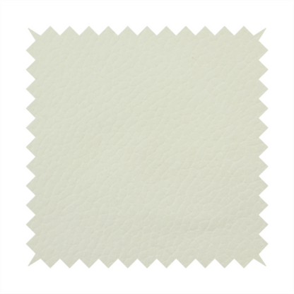 Boston Faux Leather Upholstery Fabric in a warm cream colour, featuring a classic pebbled grain texture.