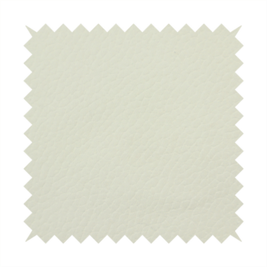 Boston Faux Leather Upholstery Fabric in a warm cream colour, featuring a classic pebbled grain texture.