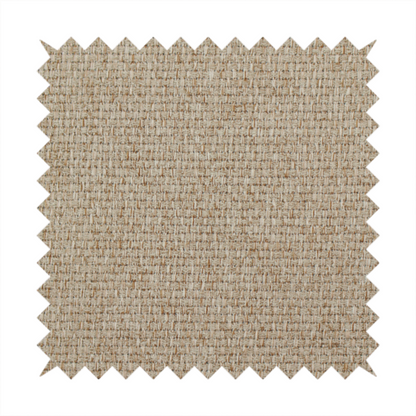 A beige or light taupe fabric featuring a distinct, tightly woven grid texture. The material showcases a multi-tonal, basket-weave style pattern with blending neutral threads, creating a warm, organic, and matte finish across the entire surface.