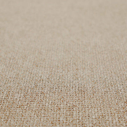 A beige or light taupe fabric featuring a distinct, tightly woven grid texture. The material showcases a multi-tonal, basket-weave style pattern with blending neutral threads, creating a warm, organic, and matte finish across the entire surface.