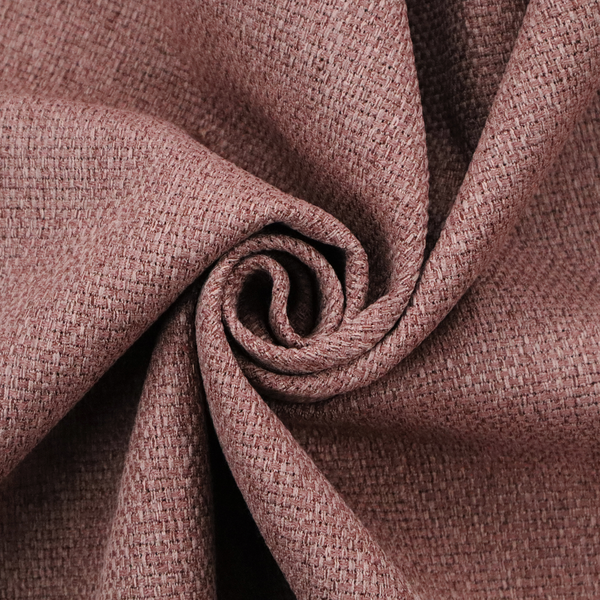 A dusty rose or mauve fabric featuring a distinct, tightly woven grid texture. The material showcases a multi-tonal, basket-weave style pattern with blended pinkish-brown and muted rose threads, creating a soft, sophisticated, and matte finish across the entire surface.