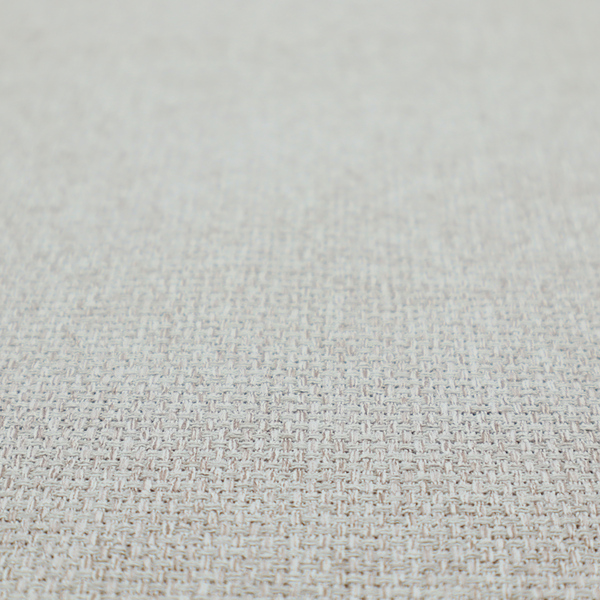 A light silver-grey or ash-grey fabric featuring a distinct, tightly woven grid texture. The material showcases a multi-tonal, basket-weave style pattern with blended cool grey and subtle pale threads, creating a clean, neutral, and matte finish across the entire surface.