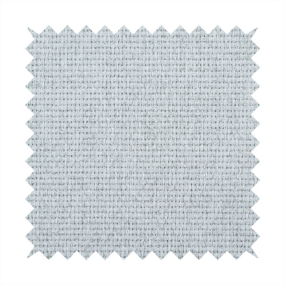 A very light ice-grey or tinted white fabric featuring a distinct, tightly woven grid texture. The material showcases a multi-tonal, basket-weave style pattern with blended pale silver and crisp off-white threads, creating a bright, minimalist, and matte finish across the entire surface.