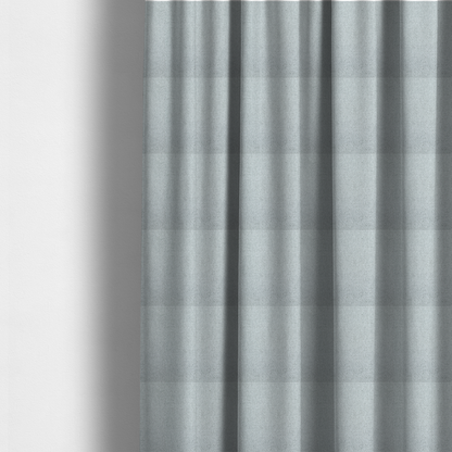 the fabric used to create these made-to-measure curtains is a very light ice-grey or tinted white fabric featuring a distinct, tightly woven grid texture. The material showcases a multi-tonal, basket-weave style pattern with blended pale silver and crisp off-white threads, creating a bright, minimalist, and matte finish across the entire surface.