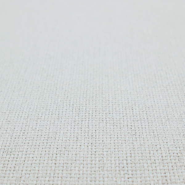 A light grey or soft ash fabric featuring a distinct, tightly woven grid texture. The material showcases a multi-tonal, basket-weave style pattern with blended pale grey and subtle white threads, creating a clean, neutral, and matte finish across the entire surface.