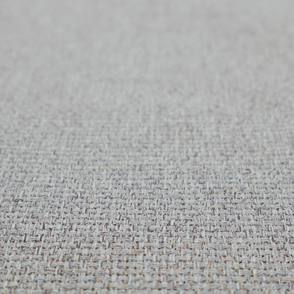 A mid-grey or stone-grey fabric featuring a distinct, tightly woven grid texture. The material showcases a multi-tonal, basket-weave style pattern with blended cool grey, taupe, and subtle white threads, creating a grounded, textured neutral, and matte finish across the entire surface.