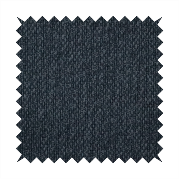A dark charcoal-grey or slate fabric featuring a distinct, tightly woven grid texture. The material showcases a rich, multi-tonal, basket-weave style pattern with blended deep grey, subtle navy, and black threads, creating a moody, sophisticated, and matte finish across the entire surface.