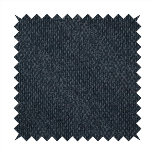 A dark charcoal-grey or slate fabric featuring a distinct, tightly woven grid texture. The material showcases a rich, multi-tonal, basket-weave style pattern with blended deep grey, subtle navy, and black threads, creating a moody, sophisticated, and matte finish across the entire surface.
