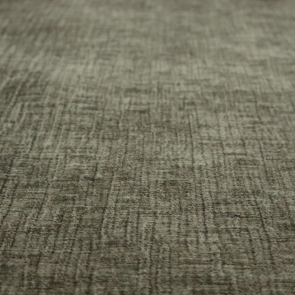 A textured upholstery fabric in an earthy olive or sage green colour. The material features a prominent cross-hatched slub texture with subtle horizontal and vertical ridges, giving it a cosy, multi-dimensional chenille appearance.