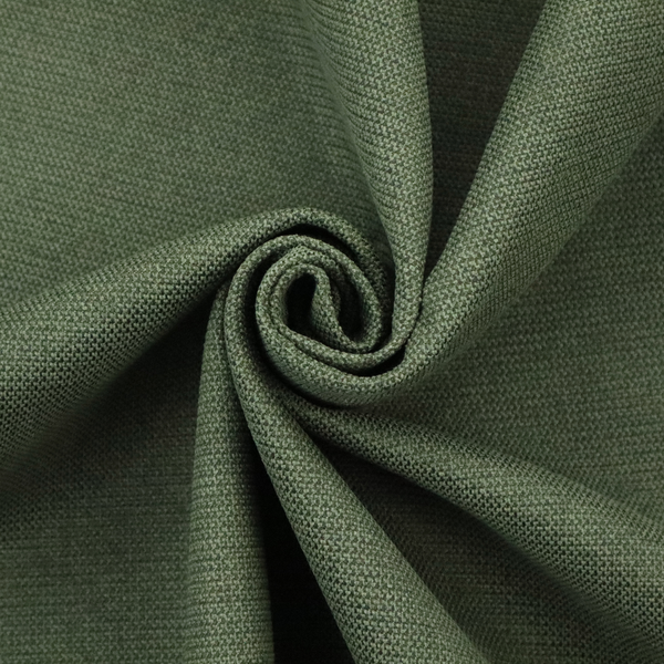 A textured moss green fabric with a tight, uniform weave.