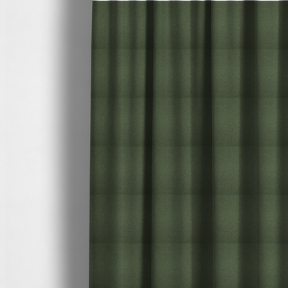 The fabric used to create these made-to-measure curtains is a textured moss green fabric with a tight, uniform weave.