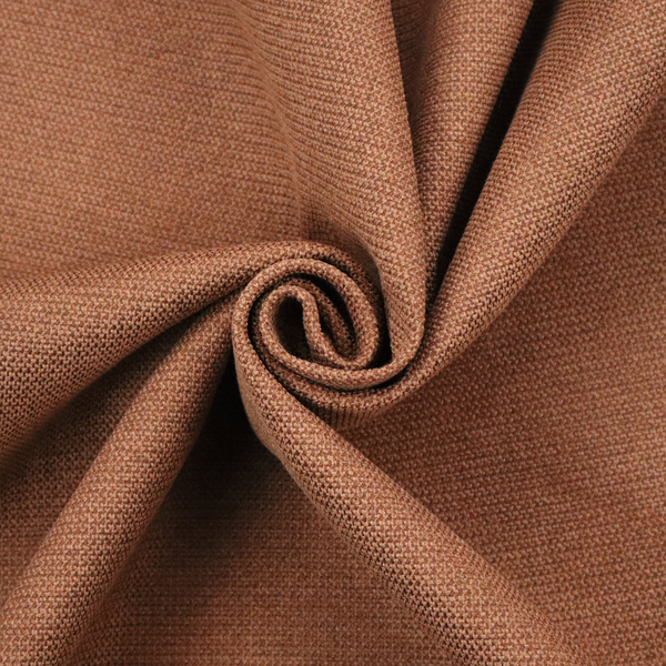 A textured terracotta orange fabric with a tight, uniform weave.