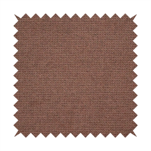 A textured dark terracotta brown fabric with a tight, uniform cross-weave.