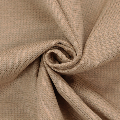 A textured beige fabric with a tight, uniform cross-weave.