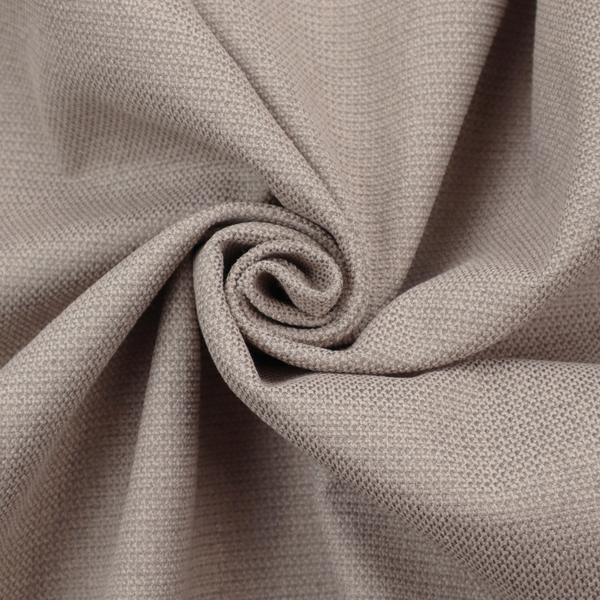 A textured taupe fabric with a tight, uniform cross-weave.
